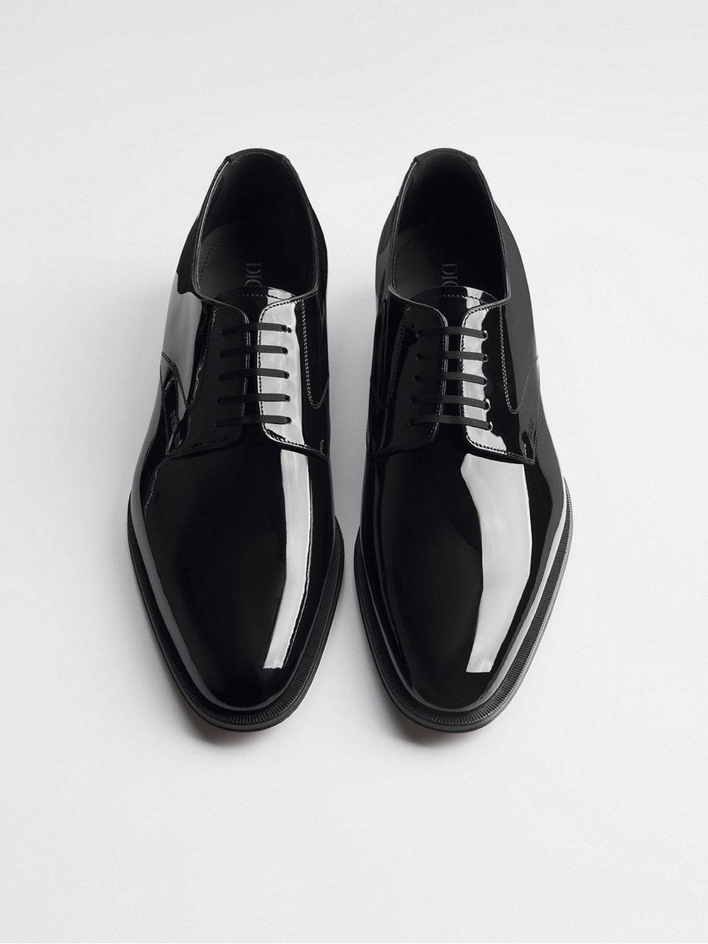 Dior Black Patent Leather Derby Lace-Ups